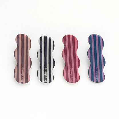 Stripe - wavy hair clips