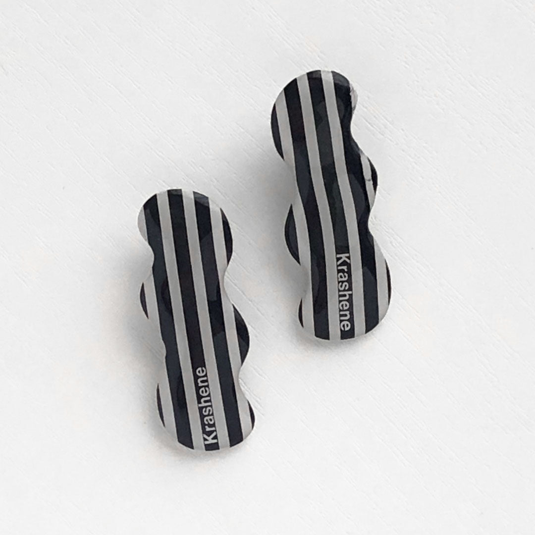 Stripe - wavy hair clips