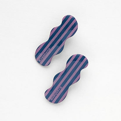 Stripe - wavy hair clips