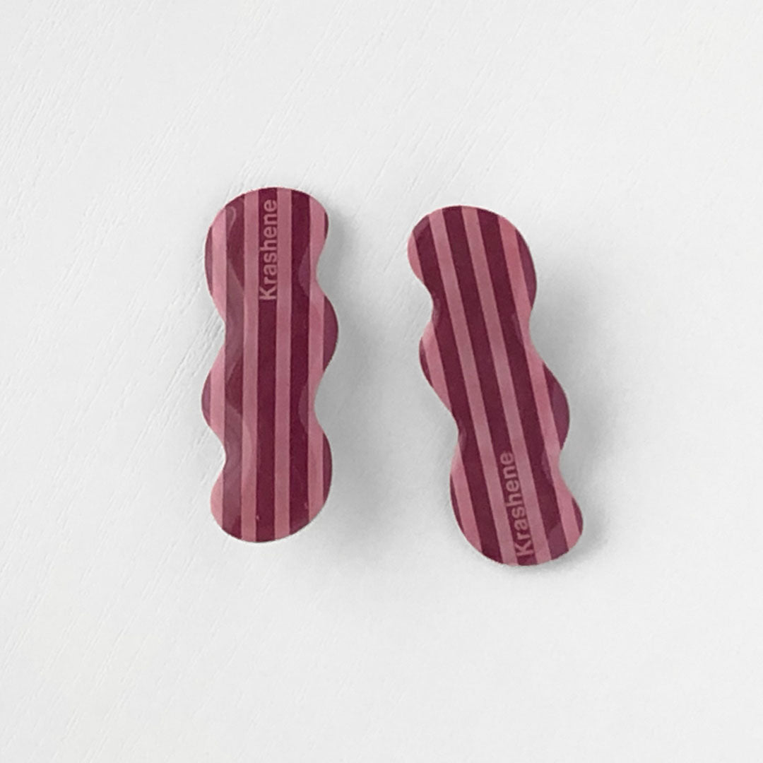 Stripe - wavy hair clips