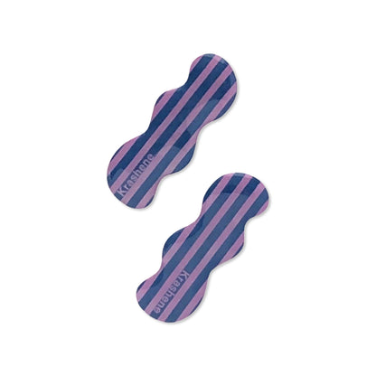 Stripe - wavy hair clips